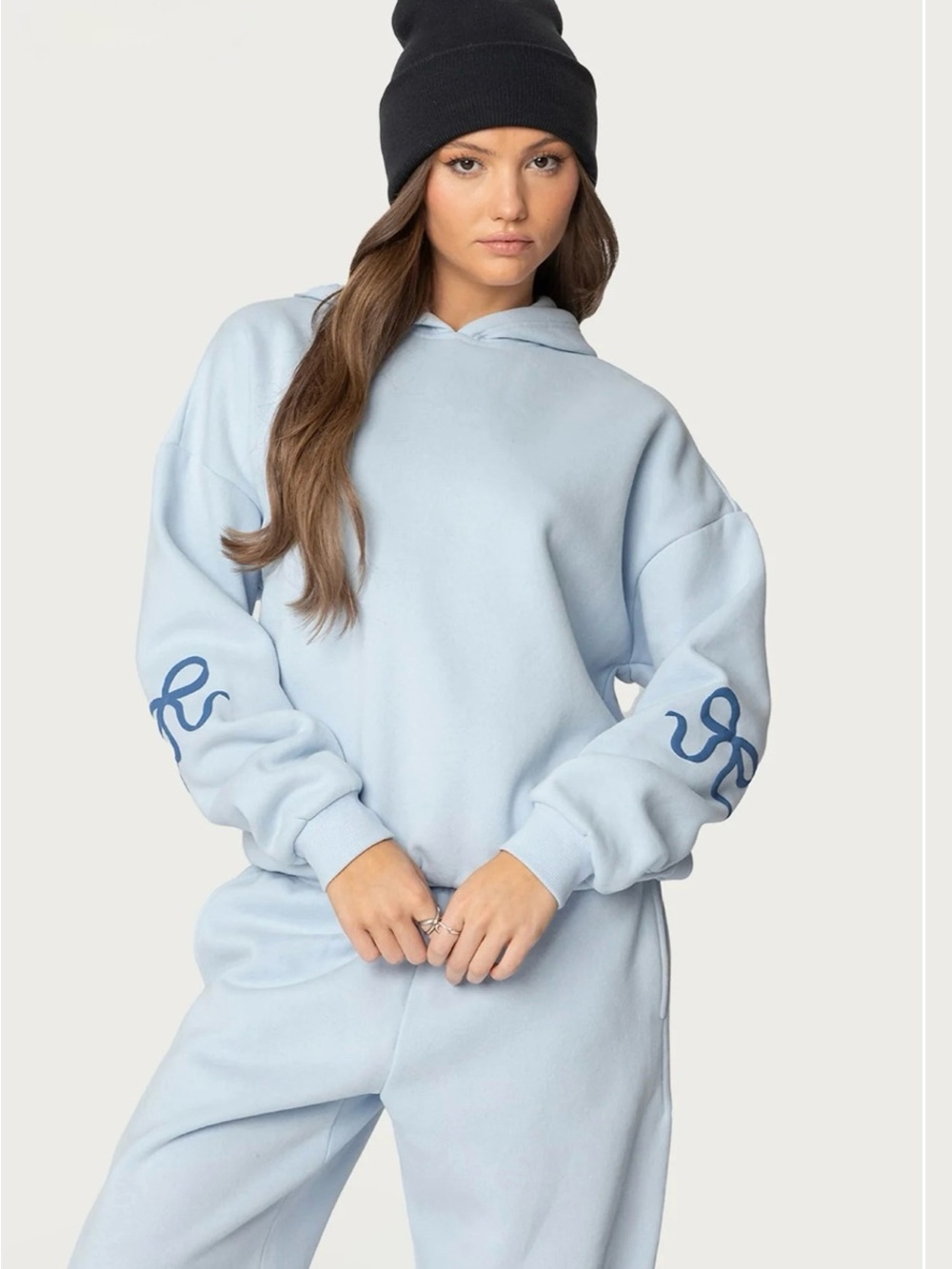 Edikted Bonney Bow Detail Hoodie, Size M